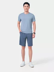 Áo Thun Nam Ngắn Tay 5S Fashion Họa Tiết Slimfit ATS24049