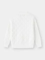 Áo Len Bé Gái Đính Nơ 5S Fashion Kiểu Vặn Thừng Phom Regular G0ALE25001