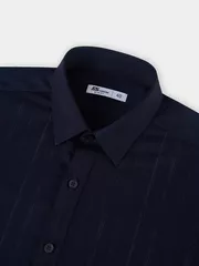 Áo Sơ Mi Nam Dài Tay 5S Fashion Dệt Hiệu Ứng Phom Slimfit M0ASM25011