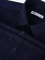 Áo Sơ Mi Nam Dài Tay 5S Fashion Dệt Hiệu Ứng Phom Slimfit M0ASM25011