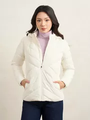 Áo Phao Nữ 5S Fashion Màu Đen Chần Bông Nhẹ Phom Slimfit W0APH25001