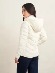 Áo Phao Nữ 5S Fashion Màu Đen Chần Bông Nhẹ Phom Slimfit W0APH25001