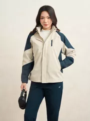 Áo Khoác Gió Nữ Lót Nỉ 5S Fashion Can Phối Mũ Rời W0AKG25002-W0AKG25102