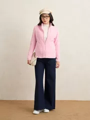 Áo Khoác Lông Nữ 5S Fashion Nhẹ Ấm Phom Regular W0AKH25002