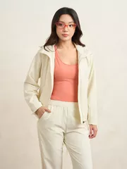 Áo Khoác Gió Nữ 5S Fashion Mũ Liền Phom Slimfit WBAKG25008