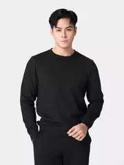 Áo Nỉ Nam Dài Tay 5S Fashion Basic Slimfit BANI24101