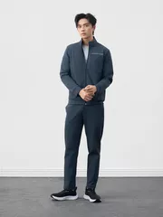 Set Bộ Nỉ Khóa Nam Cổ Trụ 5S Fashion Dệt Hiệu Ứng Phom Slimfit MBNK25020