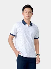 Áo Polo Nam 5S Fashion Họa Tiết Monogram Casual APC24047