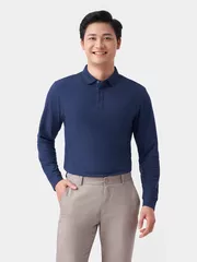 Áo Polo Dài Tay Nam Trơn 5S Fashion Slim Fit APD23602