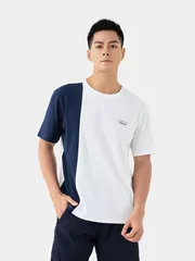 Áo Thun Nam Ngắn Tay 5S Fashion Can Phối Casual ATS24016