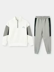 Set Bộ Nỉ Bé Trai 5S Fashion Cổ Khóa Can Phối BBNI25009