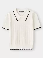 Áo Len Cộc Tay Nữ 5S Fashion Dệt Hiệu Ứng W0ALC25006