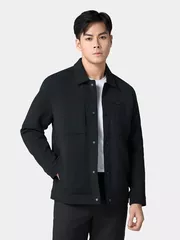 Áo Khoác Thời Trang Nam 5S Fashion Cổ Bẻ Có Túi Ngực AKH24021