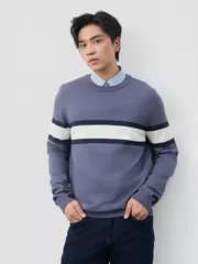 Áo Len Nam 5S Fashion Kẻ Ngang Phom Slimfit M0ALE25001