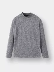 Áo Giữ Nhiệt Nam 5S Fashion Cổ 3 Phân Melange AGN24004