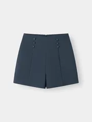 Quần Short Âu Nữ 5S Fashion Trang Trí Cúc Phom Regular W0QSA26002
