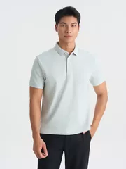 Áo Polo Nam 5S Fashion Trơn Bo Dệt Jacquard Slimfit APC25062