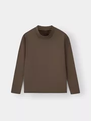 Áo Giữ Nhiệt Cổ 3 Phân Cho Bé Trai Bé Gái HEAT-TECH Extra-warm Lót Bông Nỉ K0AGN25006