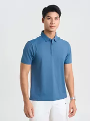 Áo Polo Nam 5S Fashion Can Phối In Lưng Slimfit APC25068