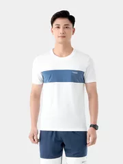 Áo Thun Nam Ngắn Tay 5S Fashion Can Phối Slimfit ATS24018