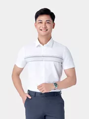 Áo Sơ Mi Nam Ngắn Tay 5S Fashion Kẻ Slimfit ASC24023