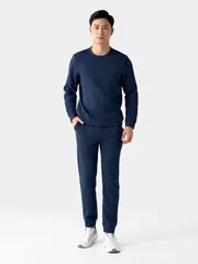 Bộ Quần Áo Nỉ Nam 5S Fashion Trơn Basic Slimfit BNI24001