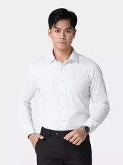 Áo Sơ Mi Nam Dài Tay Màu Trắng Phom Regular ASM24031