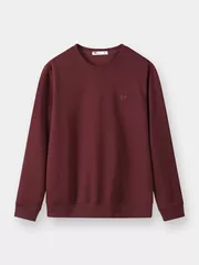 Áo Nỉ Nam 5S Fashion Trơn Thêu Logo Phom Slimfit M0ANI25008