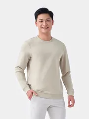 Áo Nỉ Cổ Tròn 5S Fashion Trơn Slimfit ANO23030