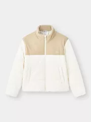 Áo Phao Nữ Can Phối Nhung Cổ Trụ 5S Fashion Phom Slimfit W0PHF25001