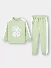 Bộ Nỉ Bé Trai Bé Gái 5S Fashion Can Phối In Cá Tính KBNI25001