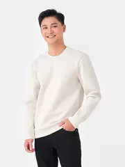 Áo Nỉ Cổ Tròn 5S Fashion In Nổi Slimfit ANO23016