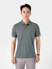 Áo Polo Nam 5S Fashion Dệt Chữ Bo Tay APC25042