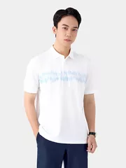 Áo Polo Nam 5S FashionDệt Hiệu Ứng Phối In Phom Casual APC25001