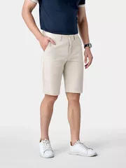 Quần Short Kaki Nam Cotton Trơn Basic Phom Slimfit QSK24021