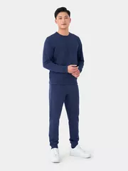 Bộ Nỉ Nam Dài Tay 5S Fashion Basic Phom Slimfit BNI23019