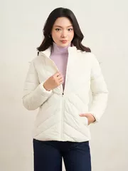 Áo Phao Nữ 5S Fashion Màu Đen Chần Bông Nhẹ Phom Slimfit W0APH25001