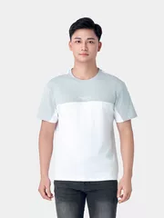 Áo Thun Nam Ngắn Tay 5S Fashion Can Phối Phom Casual ATS24014