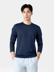 Áo Giữ Nhiệt Nam 5S Fashion Cổ Tròn Trơn Phom Ôm AGN24006