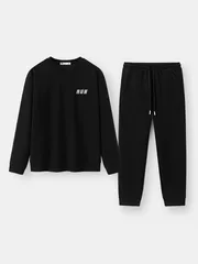 Bộ Quần Áo Nỉ Nam 5S Fashion In Chữ RUN Form Slimfit BNI24019