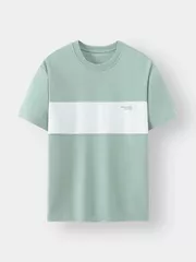 Áo Thun Nam Ngắn Tay 5S Fashion Can Phối Slimfit ATS24018