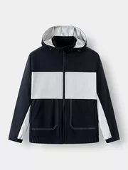 Áo khoác gió 2 lớp phối màu Slimfit 5S Fashion AKG23015