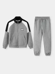 Bộ Nỉ Khóa Bé Trai 5S Fashion Cổ Cao Can Phối BBNK25003-BBNK25103