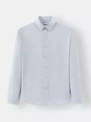 Áo Sơ Mi Nam Dài Tay 5S Fashion Trơn Basic Slimfit ASM24186