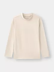 Áo Giữ Nhiệt Cổ 3 Phân Cho Bé Trai Bé Gái HEAT-TECH Extra-warm Lót Bông Nỉ K0AGN25006