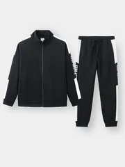 Bộ Quần Áo Nam Cổ Trụ Kéo Khóa Chất Nỉ 5S Fashion Can Phối BNK23001