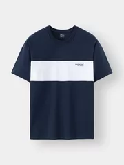 Áo Thun Nam Ngắn Tay 5S Fashion Can Phối Slimfit ATS24018