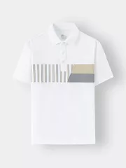 Áo Polo Nam 5S Fashion Phối Họa Tiết Casual APC24045