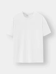 Áo Thun Nam Trơn 5S Fashion Dệt Gân Tăm Casual ATS24046