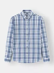 Áo Sơ Mi Nam Dài Tay 5S Fashion Kẻ Caro Slimfit ASM24053